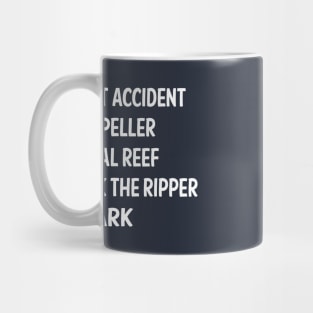 No Boat Accident Mug